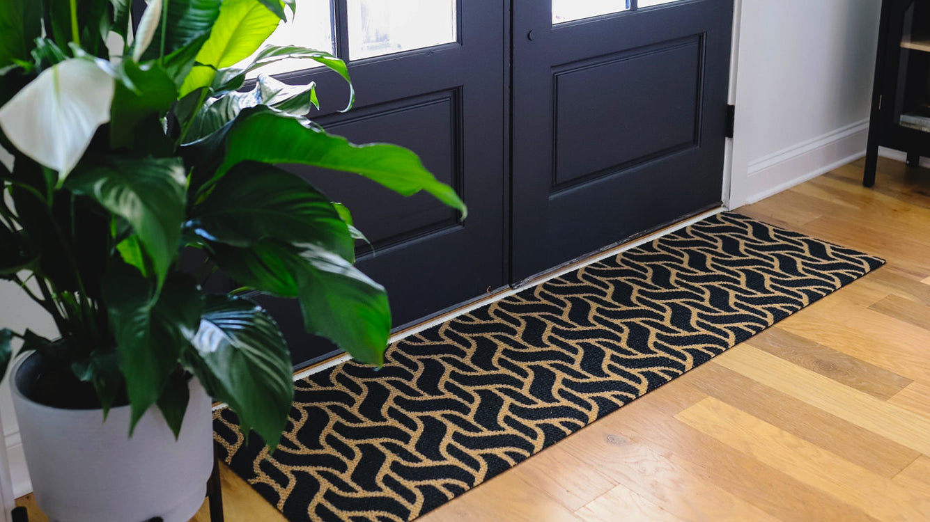 Neighburly basketweave double door entrance mat