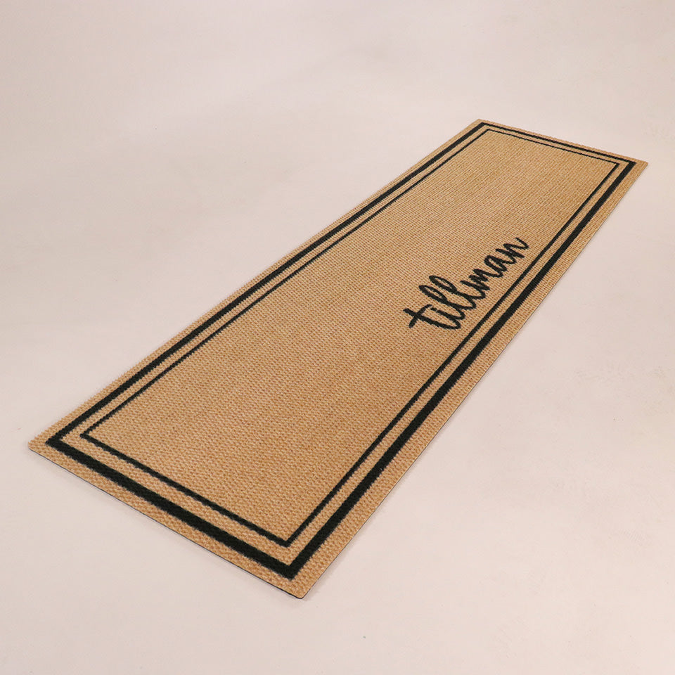 Angled image of Around the Block in double-door size personalized with a last name.