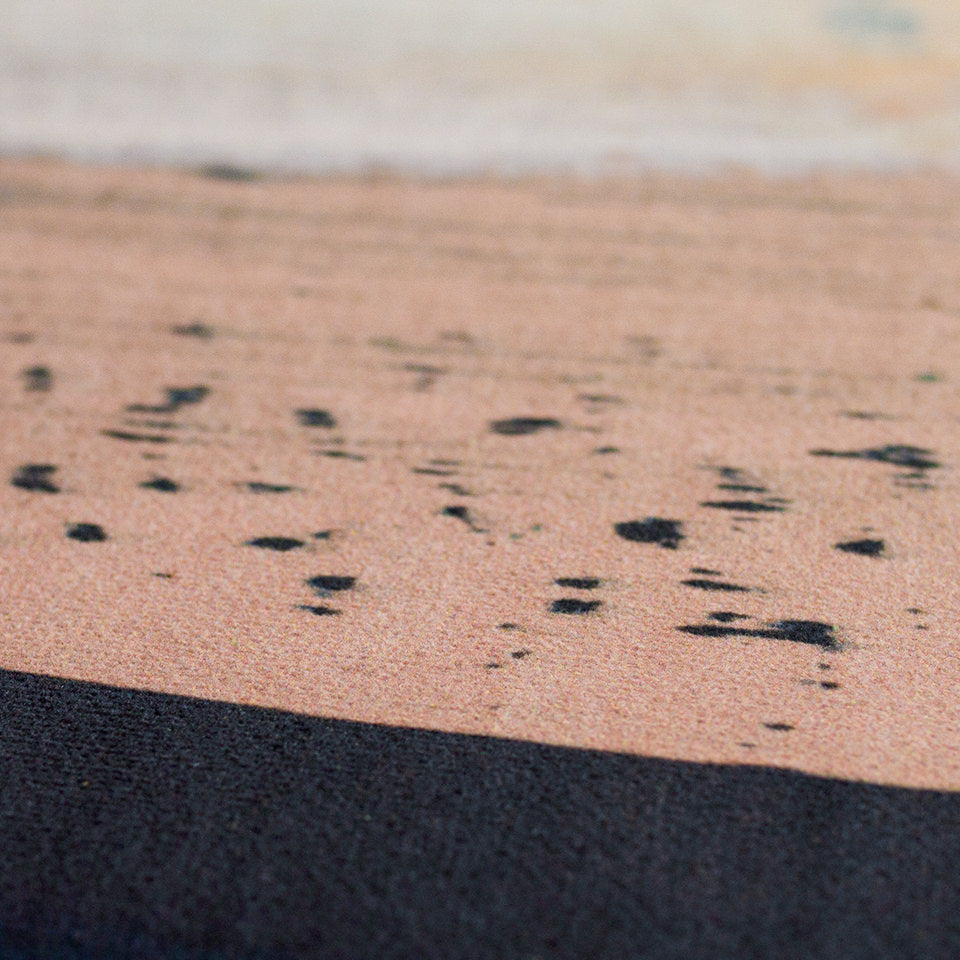 Close up of abstract painting printed on low profile floor mat