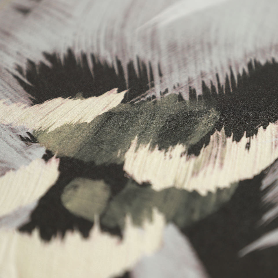 Happy Feet's Midnight Bloom's wipeable, smooth surface featuring the black background and floral paint swatches