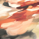 Detailed image of Happy Feet's floral abstract surface made wipeable for spills and messes.