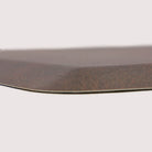 Detailed image of Happy Feet's anti-fatigue Leather mat in the color espresso. The low profile shot highlights the 5/8" thick mat and the beveled edging on a white background.
