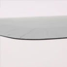 Up close corner image of the Marble Happy Feet anti-fatigue mat, showing off the classic grey-on-white modern marble design.