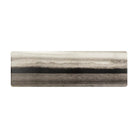 Overhead of Moody Hues anti-fatigue runner mat with a misty landscape in high-definition print of black, grey, and creams.