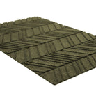 Olive green chevron pattern bi level designed doormat