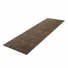 Double door size of chevron inspired bi level non shedding doormat