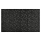 Chevron patterned dark grey and large  doormat with bi-level non shedding material