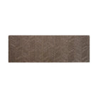 Double door sized doormat in greige chevron bi level design