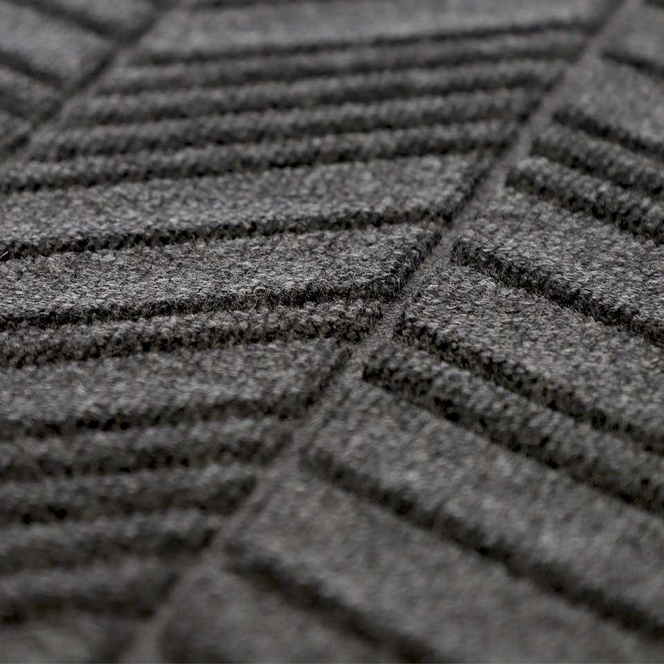 Close up shot of bi level patter of WaterHog fade resistant doormats