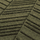 Close up of fade resistant non shedding fibers on our chevron bi level doormat