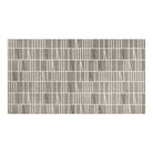 Maxcent Biblioteca area mat in Light Greige, medium size – features a structured grid and white angle pattern on a grey, soft, low-profile carpeted surface. Designed with a non-slip rubber backing to stay firmly in place on hard floors, ideal for kitchens, entryways, or laundry rooms.