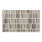 Isolated top-down image of Maxcent Biblioteca accent rug in light greige with soft ivory geometric lines—neutral, low-profile, and design-forward.
