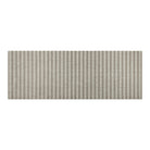 Maxcent Classic Stripe runner in neutral beige and grey tones, featuring a clean vertical stripe pattern. The elongated design is ideal for hallways, kitchens, or entryways, adding subtle texture while protecting floors from wear and moisture.