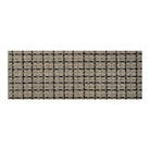 Maxcent Heritage Tweed runner mat in Greige & Inkwell – features a warm beige/grey background with a bold black crosshatch pattern, giving the look of a modern woven grid. The extended length is perfect for hallways and galley-style kitchens, with a non-slip rubber backing for added safety.