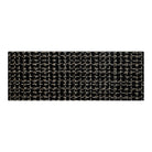 Maxcent Heritage Tweed runner rug in Inkwell – features a black background with a crosshatch pattern in light gray and tan, creating a subtle, woven grid look. The elongated shape is ideal for hallways and kitchens, and the non-slip rubber backing helps keep the mat firmly in place.