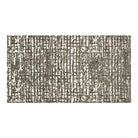Maxcent medium-size floor mat in Stone Weave design, featuring a modern textured pattern of interwoven light and dark brown lines on a neutral beige background—ideal as a rug, carpet, or interior entryway mat for high-traffic areas.
