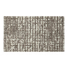 Overhead view of Maxcent Stone Weave accent mat with abstract brown-on-white texture—layered, neutral design with a soft modern edge and mat-grade durability.