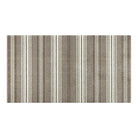 Maxcent Ticking Stripes area rug in medium size, featuring a soft beige and brown striped design with cream accents for a classic look.
