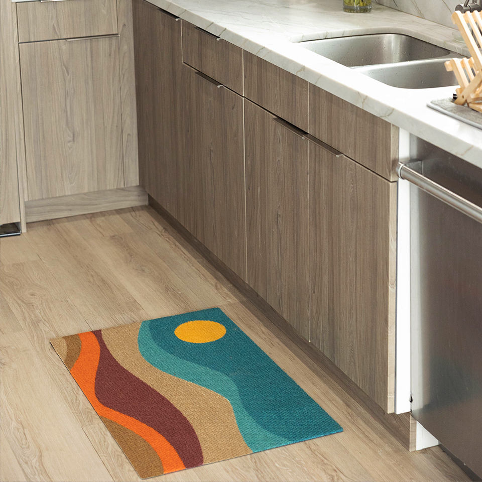 Neighburly's low-profile Mountain Sunset located at a kitchen sink for water and floor protection.