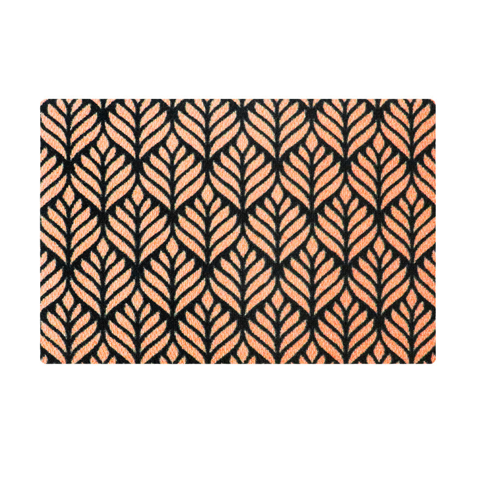 Neighburly Botanical decorative doormat shown in a single door size with a floral design.