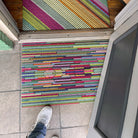 entryway with dutch fields horizontal outside and dutch fields diagonal inside