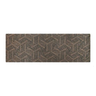 Neighburly Escher decorative indoor doormat features a modern geometric pattern in brown and black in a larger double door doormat size.