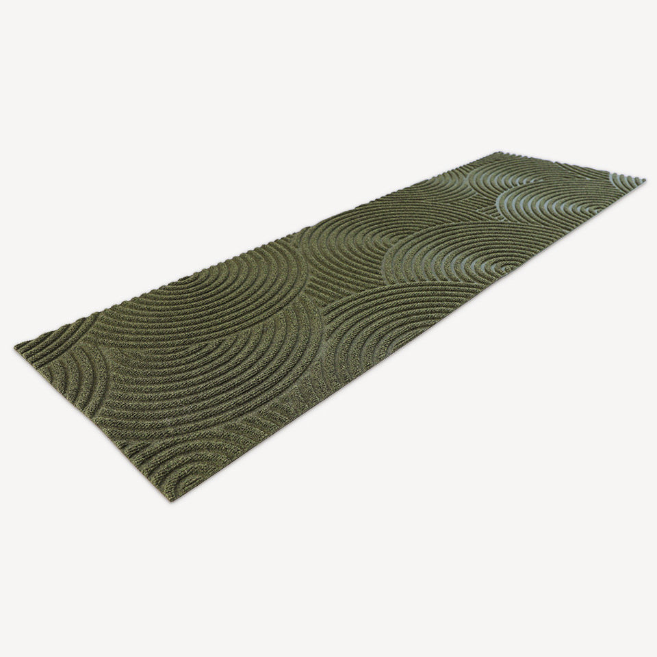 Put Your Records on double door mat in olive green is a large doormat is easy to clean and made in the USA.