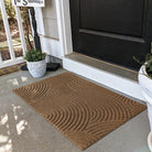 WaterHog Luxe Put Your Records On in wheat single door with a low-profile, full rubber backing, and made in the USA.