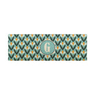 Spring Blooms Monogrammed doormat features a cute retro floral design and is shown in the larger double door doormat size.