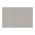Un-Rug Boucle Weave mat in size large with a boucle linear pattern in white and cream on a beige background.