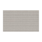 Un-Rugs Boucle Weave mat in size medium with a boucle linear pattern in white and cream on a beige background.