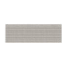 Boucle Weave mat as a small runner with a boucle linear pattern in white and cream on a beige background.