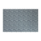 Small Coastal blues in an organic waved pattern on a washable low profile indoor floor mat