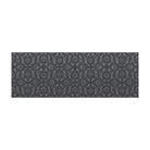 Overhead image of Filigree Floral's medium sized runner mat that is machine washable.