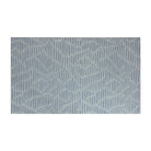 Storm cloud grey blue organic line abstract on sea salt blue background, low profile, washable indoor floor mat size medium