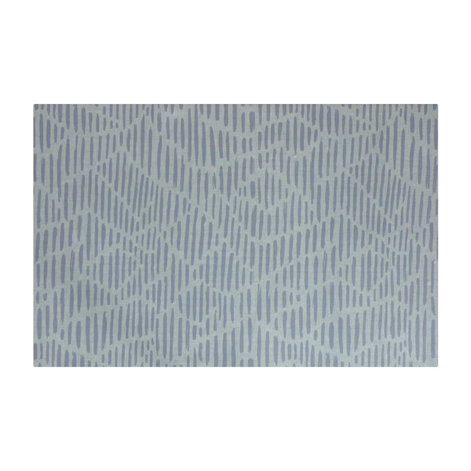 Storm cloud grey blue organic line abstract on sea salt blue background, low profile, washable indoor floor mat size small