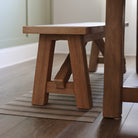 Green ticking stripes on tan linen printed texture indoor washable rug