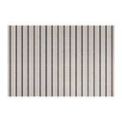 Vertical stripes across a beautiful mat in neutral tones, tan and grey.