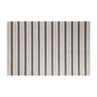 Vertical stripes across a beautiful mat in neutral tones, tan and grey.