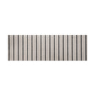 long rectangular runner with vertical stripes in shiitake and urbane bronze