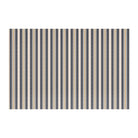 classically beautiful mat with vertical stripes in multi colors grey (rock bottom), yellow (tassel) and other neutral tones