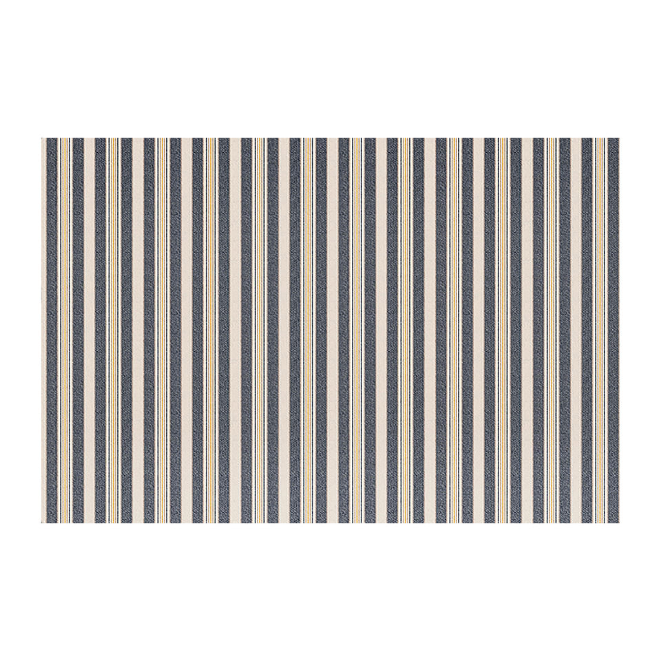 classically beautiful mat with vertical stripes in multi colors grey (rock bottom), yellow (tassel) and other neutral tones