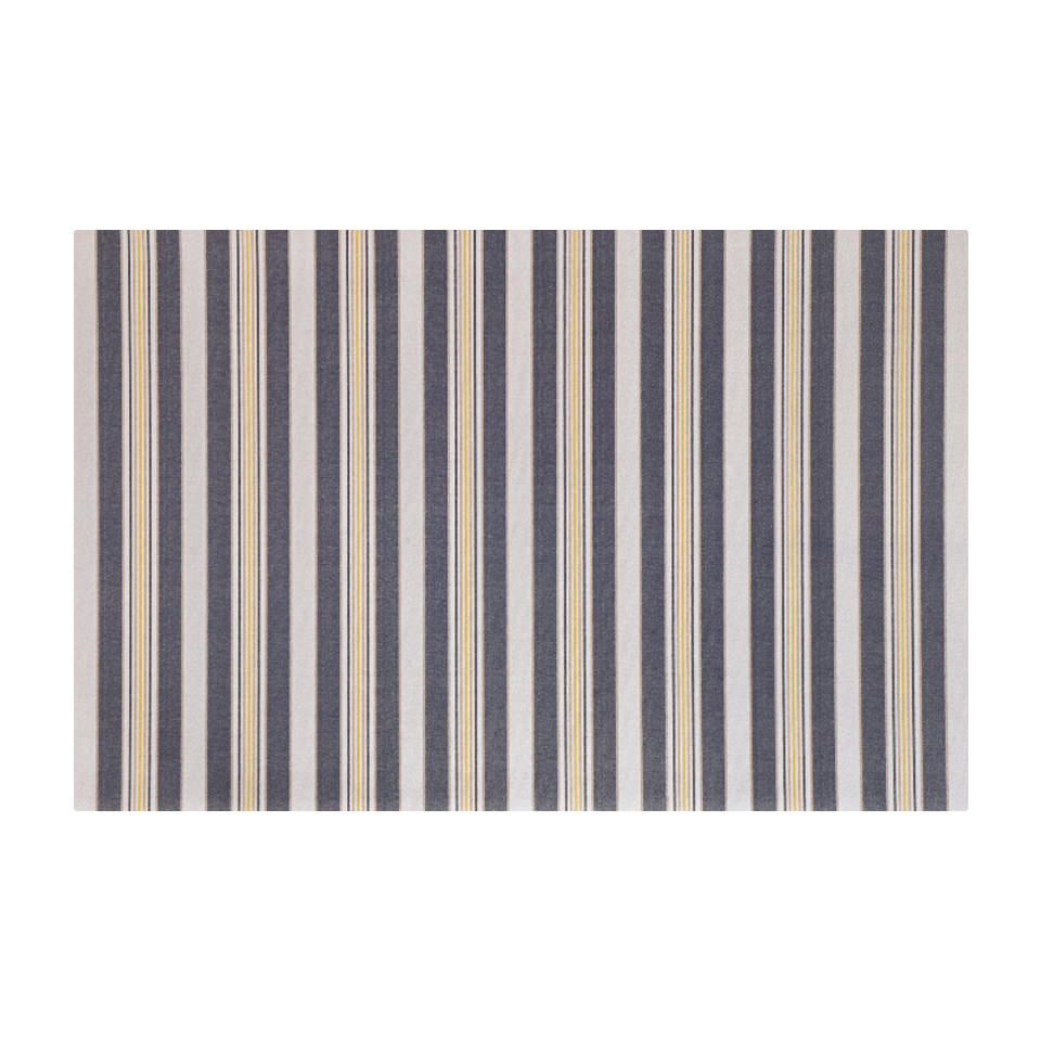 classically beautiful mat with vertical stripes in multi colors grey (rock bottom), yellow (tassel) and other neutral tones