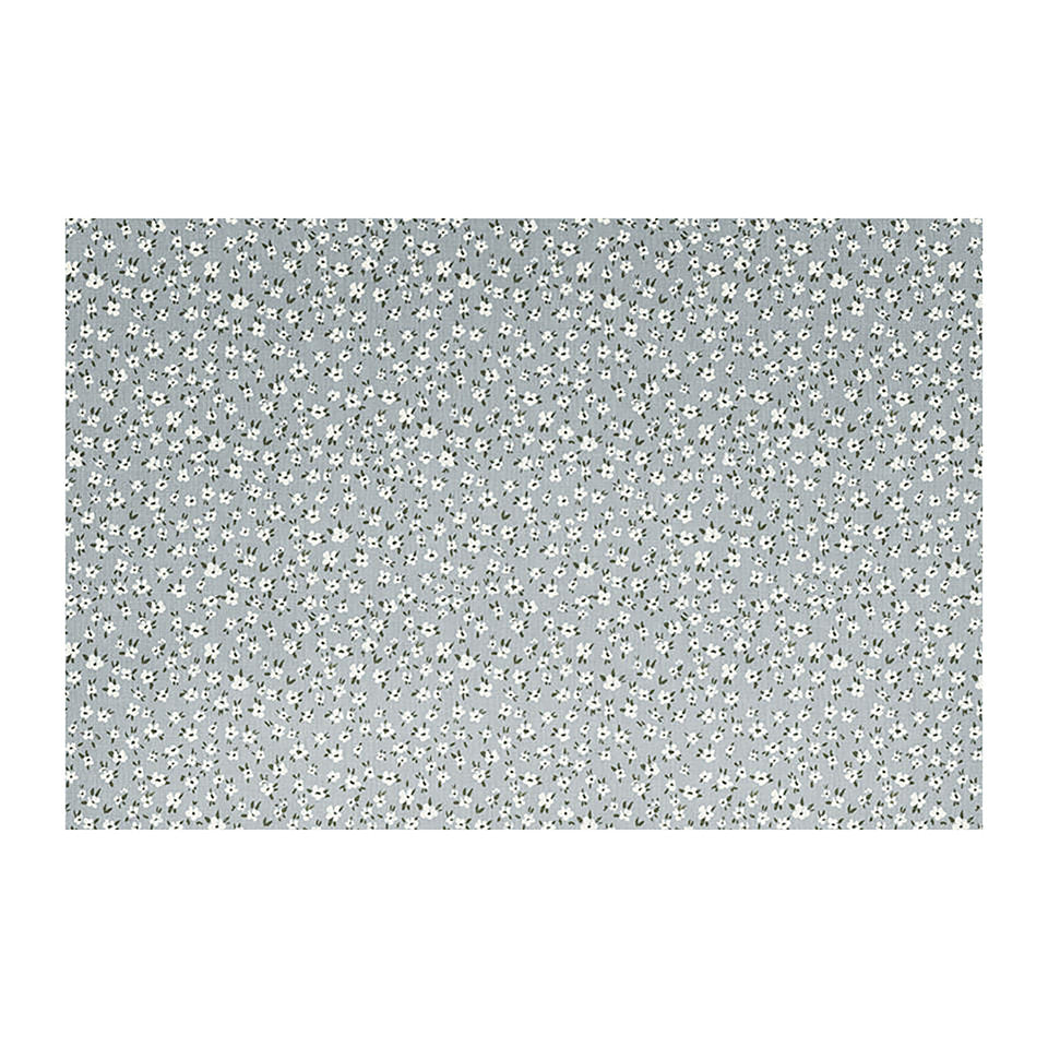 beautiful unrug floor covering in sea salt (light blue) with white floral pattern