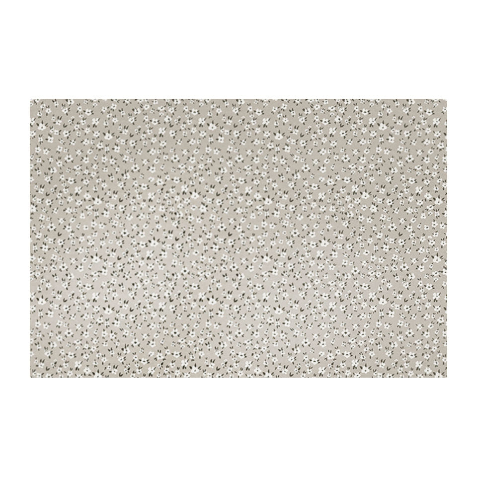 isolated image of beautiful UnRug floor covering in tiny flowers shiitake (light neutral/beige)