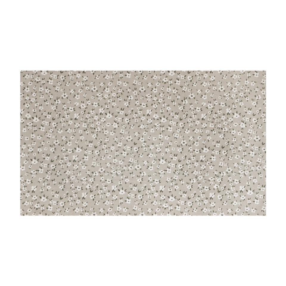 isolated image of beautiful UnRug floor covering in tiny flowers shiitake (light neutral/beige)