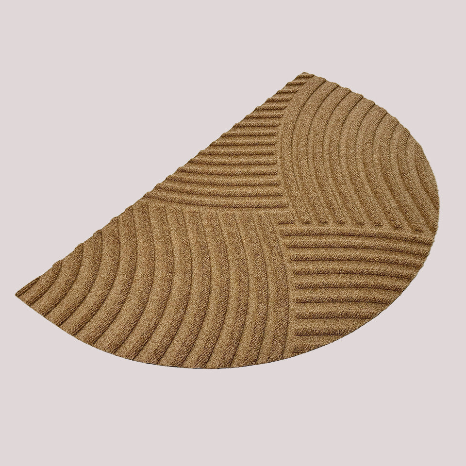WaterHog Luxe all-weather doormat in Heartland design, wheat color with durable rubber backing.