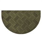 WaterHog Luxe all-weather Heymaker doormat in the classic basketweave pattern in an earthy olive color.