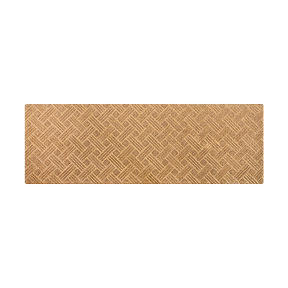 WaterHog Luxe Classic Thatch double doormat in wheat (sandy beige)