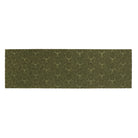 Overhead image of the double-door WaterHog Luxe mat in the floral Magnolia pattern and earthy olive color.